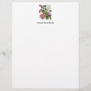 Vintage Botanical Page Personalized Letterhead