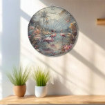 Vintage botanical painting flamingos and Flowers Dartboard<br><div class="desc">botanical painting with flamingos standing in the water surrounded by palm trees and tropical flowers</div>