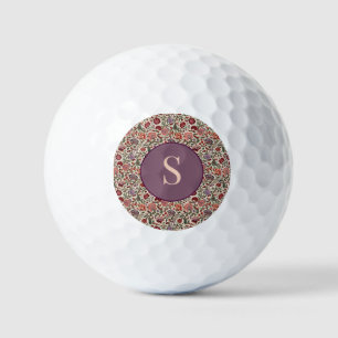 Vintage Botanical Paisley Floral Pattern – Ornate Golf Balls
