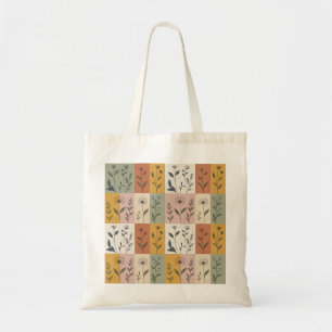 Vintage Botanical Patchwork Floral Tote Bag