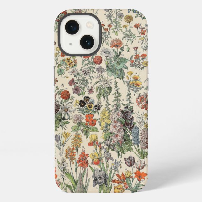 Vintage Botanical Pattern iPhone Case (Back)