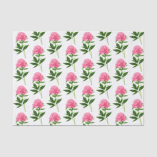 Vintage Botanical Print, Pastel Pink Peony Tissue Paper