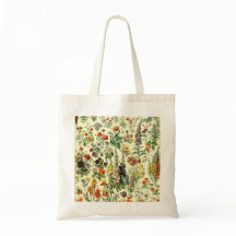 Vintage Botanical Print Tote Bag