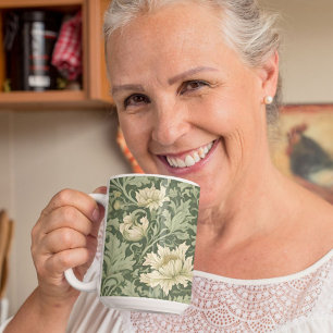 Vintage Botanical Retirement Gifts for Mom Green Mug
