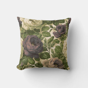 Vintage Botanical Romantic Chic Floral Cushion