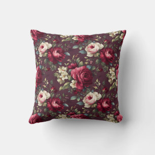 Vintage Botanical Romantic Chic Floral Stylish Cushion