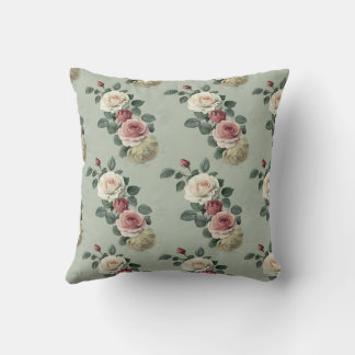 Vintage Botanical Romantic Chic Floral Stylish Cushion