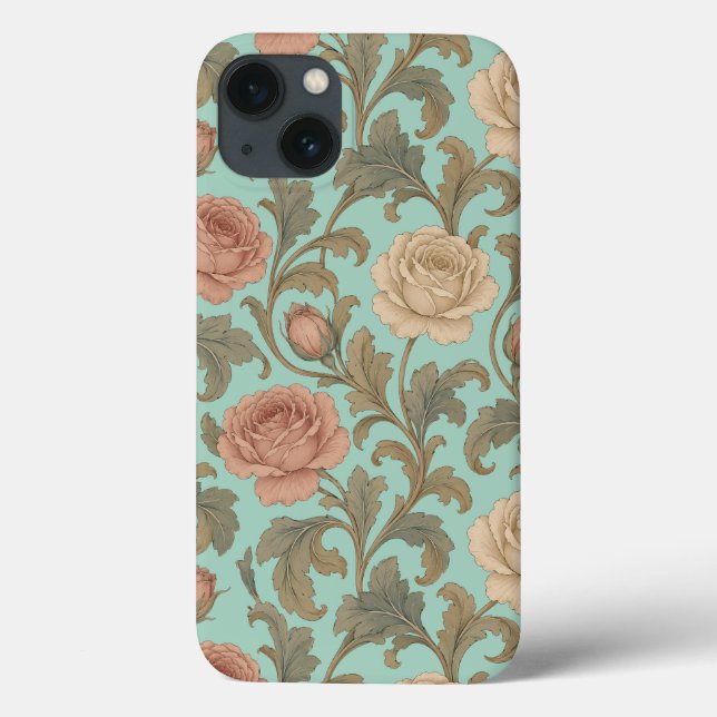 Vintage Botanical Rose Case-Mate iPhone Case (Back)