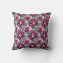 Vintage Botanical Rustic Pink & Purple Floral