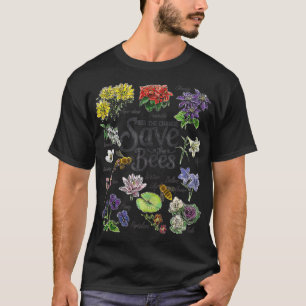 Vintage Botanical Save The Bees T-Shirt