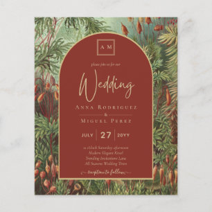 Vintage Botanical Terracotta Florals Arch WEDDING Flyer