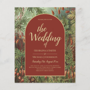 Vintage Botanical Terracotta Florals Arch WEDDING Flyer