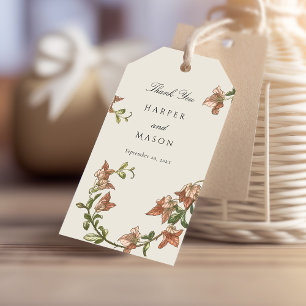 Vintage Botanical Thank You Gift Tag