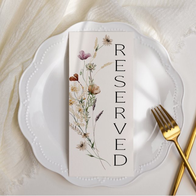 Vintage Botanical Tiny Floral Reserved Seating Menu (Creator Uploaded)