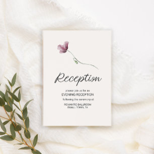 Vintage Botanical Tiny Floral Wedding Enclosure Card