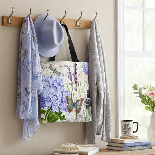 Vintage botanical tote bag