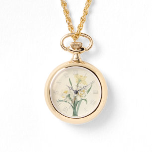 Vintage Botanical Watercolors Narcissus W Watch