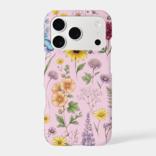 Vintage Botanical Wildflower & Butterfly Pattern