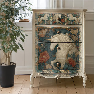 Vintage Botanical William Morris Style Unicorn Tissue Paper