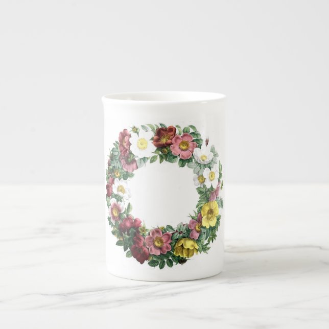 Vintage Botanicals Illustrations Bone China Mug (Front)