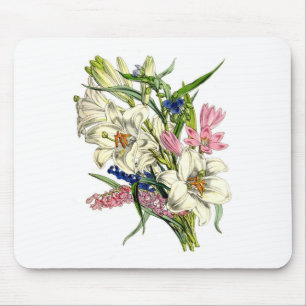 Vintage Botanicals Illustrations Mouse Pad