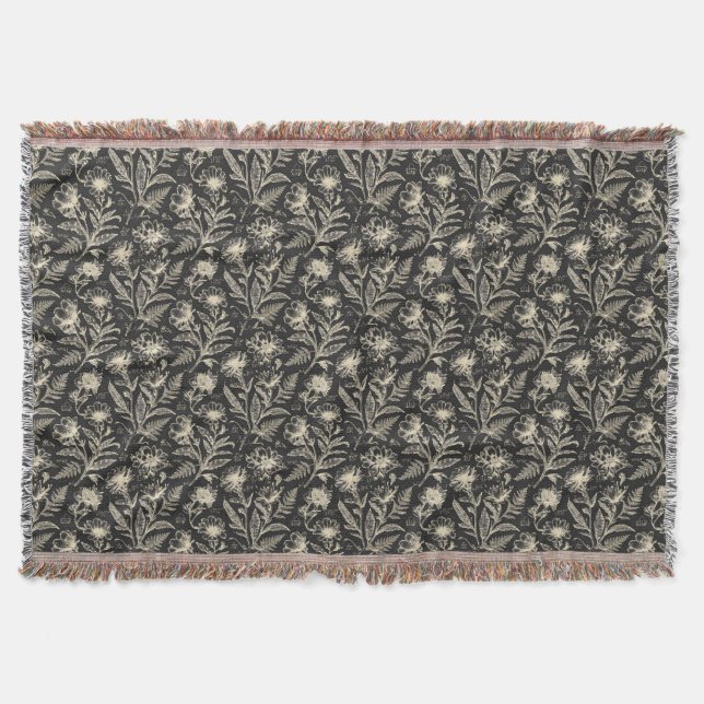 Vintage Botanicals Throw Blanket (Front)