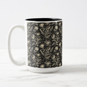 Vintage Botanicals Two-Tone Coffee Mug
