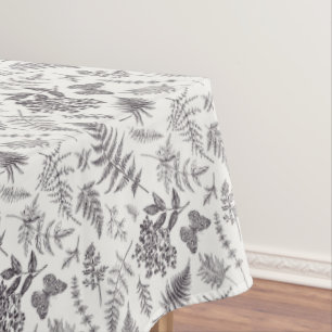 Vintage Botany & Butterfly Pattern Tablecloth