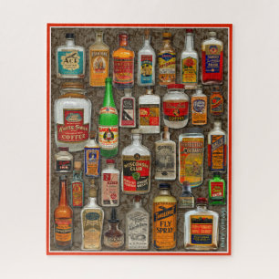 VINTAGE BOTTLE COLLECTION  JIGSAW PUZZLE