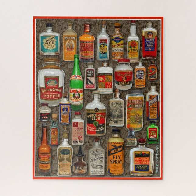 VINTAGE BOTTLE COLLECTION  JIGSAW PUZZLE (Vertical)