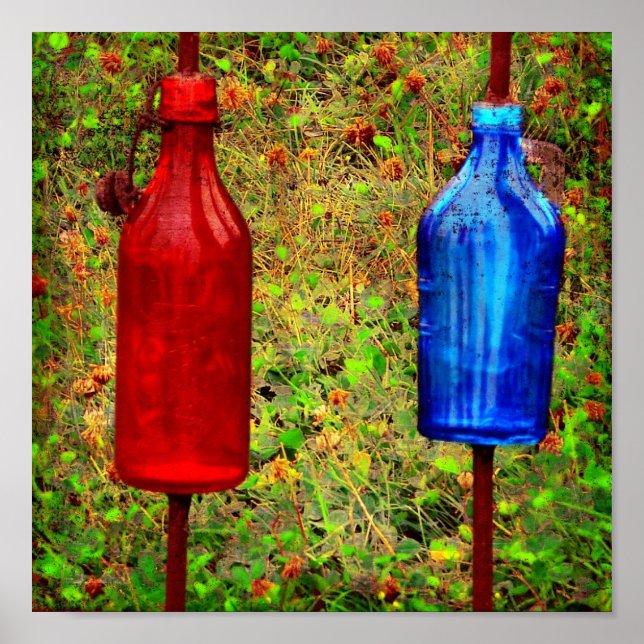 Vintage Bottles Poster (Front)