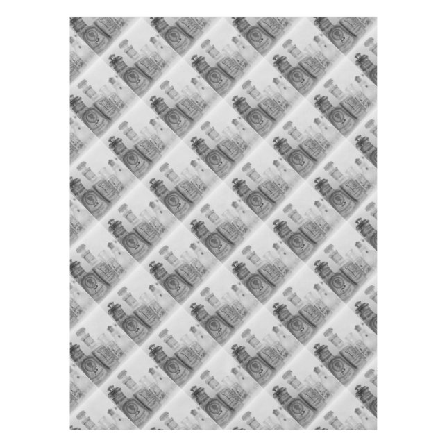 Vintage Bottles Tablecloth (Front)