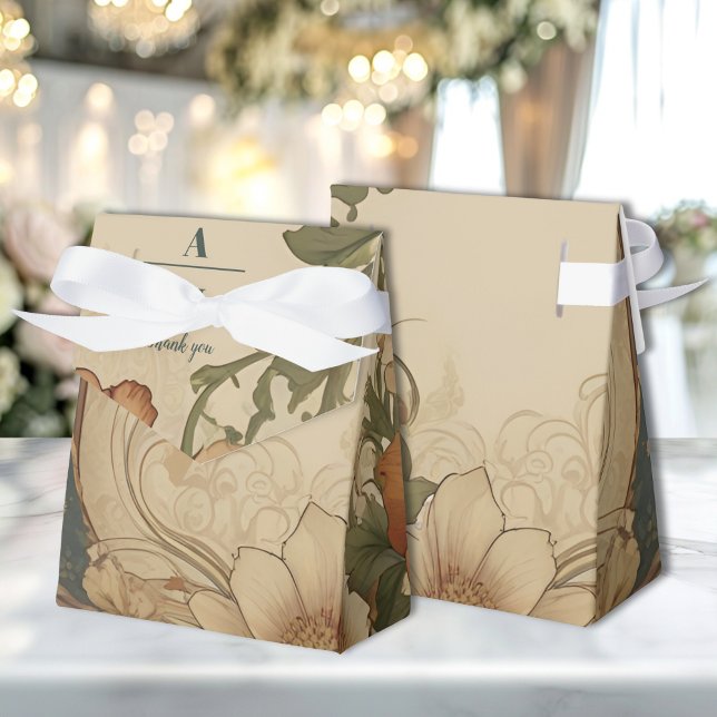 Vintage Bougainvillea  Art Nouveau Wedding Favour Box (Creator Uploaded)