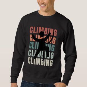 Vintage Bouldering Climbing Retro Rock Climbing Lo Sweatshirt