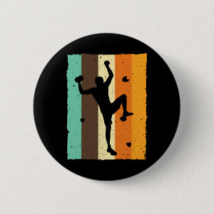 Vintage Bouldering Design For Men Women Kids Rock 6 Cm Round Badge