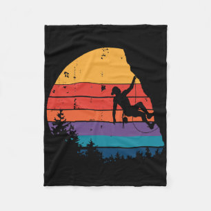 Vintage Bouldering Mountain Rock Climbing Gifts Cl Fleece Blanket