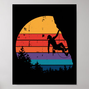 Vintage Bouldering Mountain Rock Climbing Gifts Cl Poster