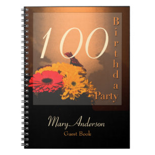 Vintage Bouquet 100th Birthday Party Guest Book