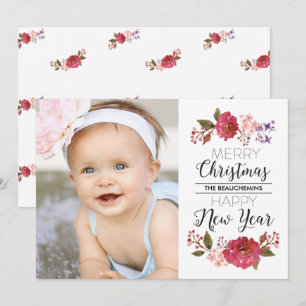 Vintage Bouquet Christmas Holiday Card