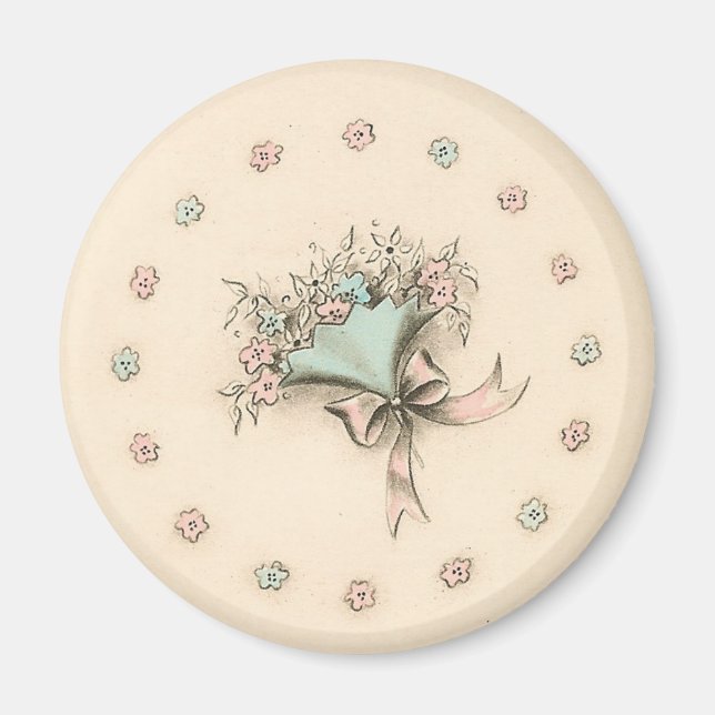 Vintage Bouquet Magnet (Front)