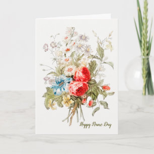 Vintage Bouquet Name Day Greeting Card