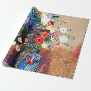 Vintage Bouquet of Flowers by Odilon Redon Wrapping Paper