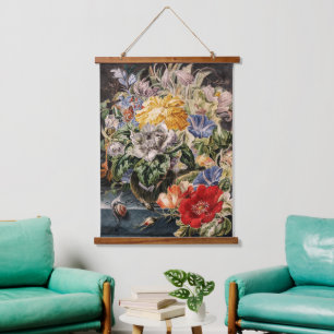 Vintage Bouquet of Flowers  Hanging Tapestry