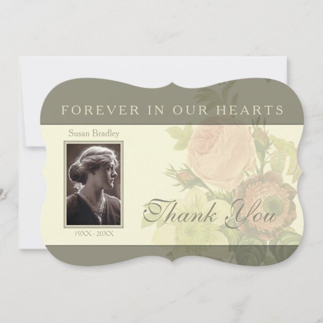 Vintage Bouquet with frame Sympathy Thank You I (Front)