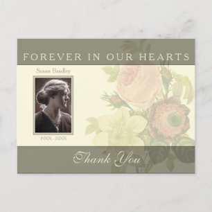 Vintage Bouquet with frame Sympathy Thank You P Postcard