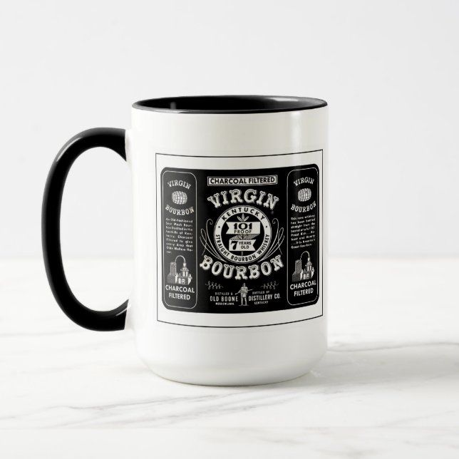 Vintage Bourbon Label Mug (Left)