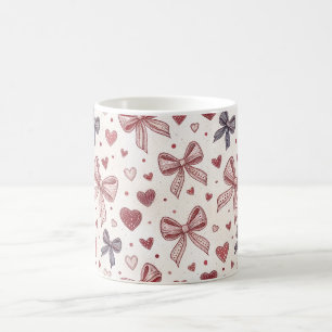 Vintage Bow and Heart Romantic Mug