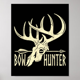 Vintage Bow Hunter American Deer Hunting Archery  Poster