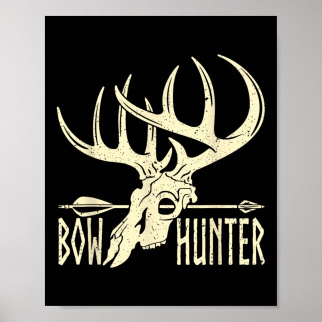 Vintage Bow Hunter American Deer Hunting Archery  Poster (Front)