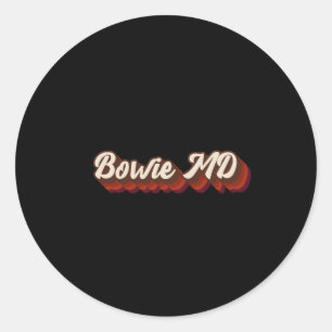 Vintage Bowie Maryland Classic Round Sticker